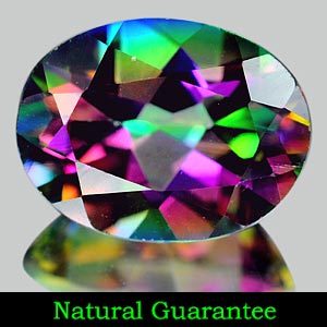 Genuine Mystic Green Topaz 2.27ct 9.2 x 7.2mm Brazil VS1