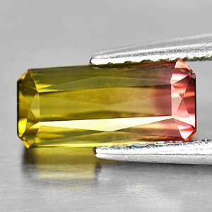 Genuine 100% Natural Multi Color Tourmaline 1.14ct 8.5 x 6.0mm Octagon VVS Clarity