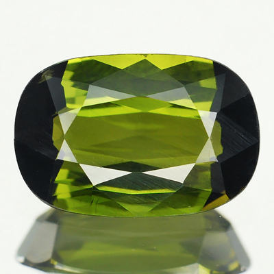 Genuine 100% Natural OLIVE GREEN TOURMALINE 1.75ct 9.7 x 6.4 x 3.6mm Cushion