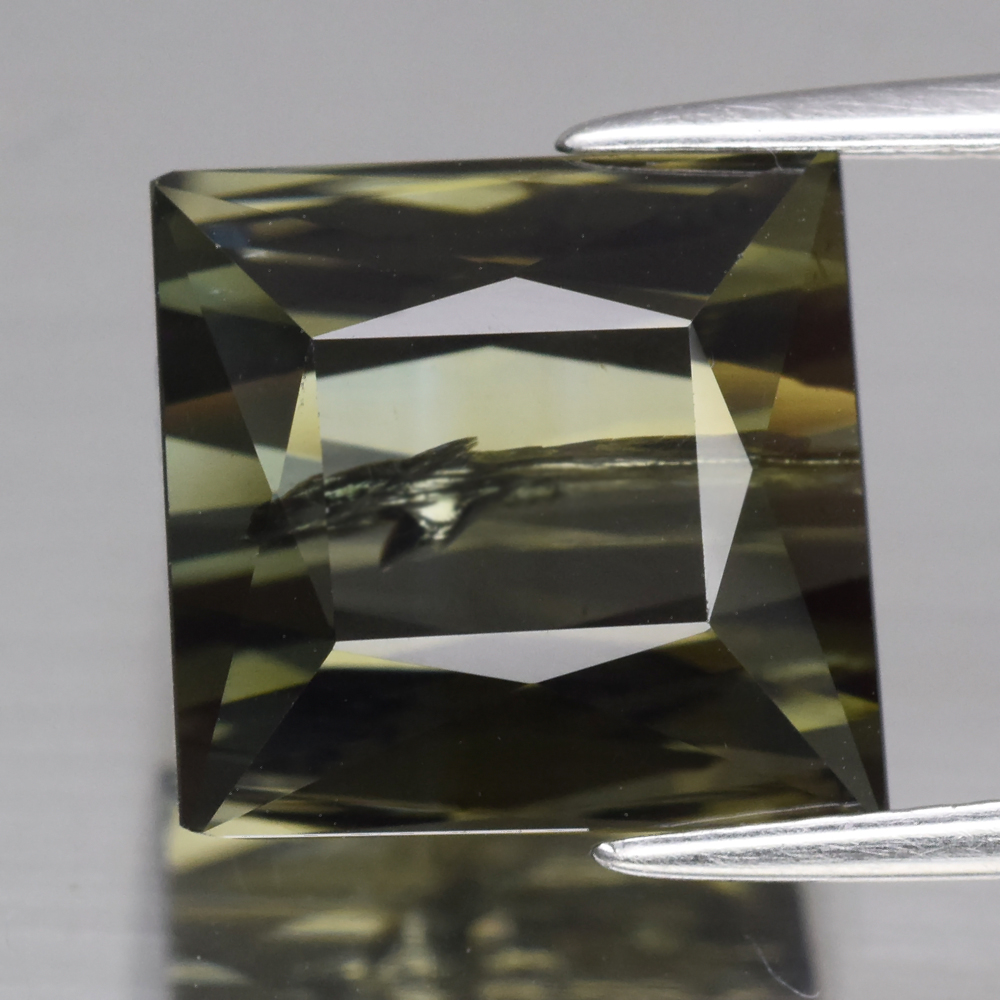 Genuine 100% Natural Green Tourmaline 8.11ct 10.6 x 10.2mm Square Baguette SI1 Clarity