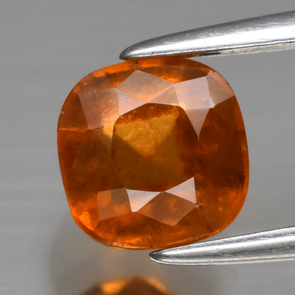 Genuine 100% Natural Hessonite Garnet 1.57ct 6.0 x 6.0mm Cushion Cut SI1 Clarity