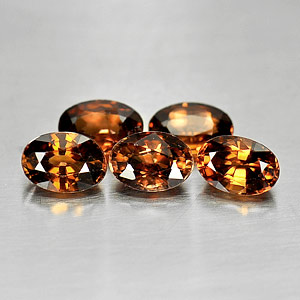Genuine 100% Natural Imperial Zircon .76ct 6.0 x 4.2mm Oval VS1 Clarity