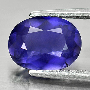 Genuine 100% Natural Blue Iolite 1.22ct 8.8 x 6.7mm Oval VS1 Clarity