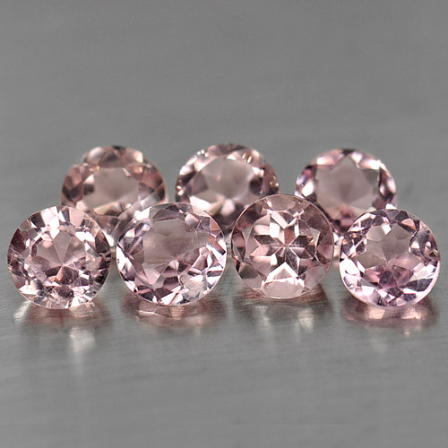 Genuine 100% Natural Pink Morganite .39ct 5.0 x 5.0mm Round VVS Clarity