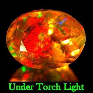 Genuine 100% Natural Flourescent Opal 1.38ct 8.7 x 6.5mm Oval Semi Transparent