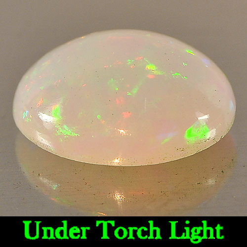 Genuine 100% Natural Play of Colour Opal 2.77ct 11.8x9.4x5.2mm Semi-Transparent Ethiopia