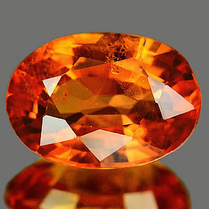 Genuine Orange Sapphire 1.08ct 7.2 x 5.1mm SI