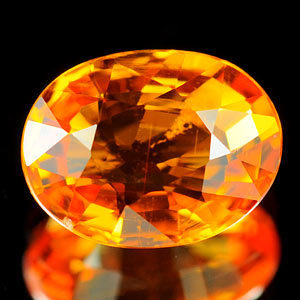 Genuine Orange Sapphire 1.13ct 7.2 x 5.6 x 3.1mm Tanzania SI