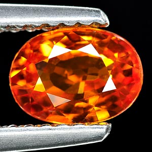 Genuine ORANGE SAPPHIRE 1.18ct 7.0 x 5.1 x 3.1mm Oval