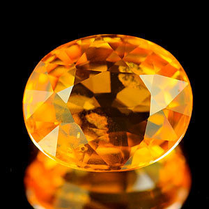 Genuine Orange Sapphire 1.21ct 6.9 x 5.7 x 3.2mm Tanzania SI