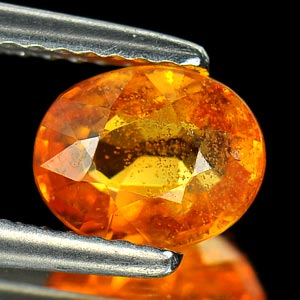 Genuine Orange Sapphire 1.57ct 7.4 x 5.9mm Oval SI Clarity