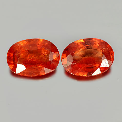 Genuine Orange Sapphire 0.85ct 7.0x5.1x2.7mm SI Madagascar