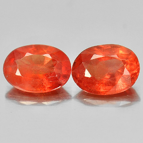 Genuine Orange Sapphire 0.92ct 7.0x5.0x3.0mm SI1 Madagascar