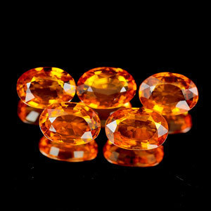 Genuine Orange Sapphire .50ct 5.8 x 4.1 x 2.4mm Tanzania VVS