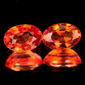 Genuine Orange Sapphire 0.65ct 5.7 x 4.0 x 3.2mm Tanzania VVS