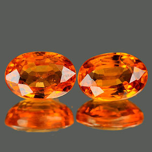 Genuine Orange Sapphire .55ct 5.9 x 4.1mm Oval VVS Clarity