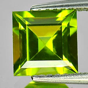 Genuine 100% Natural Peridot 1.52ct 6.8 x 6.8mm Square VS1 Clarity