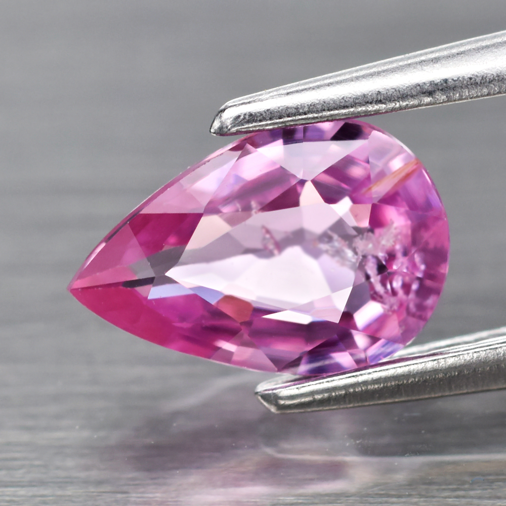 Genuine 100% Natural Pink Sapphire .64ct 6.8 x 4.6mm Pear SI1 Clarity 