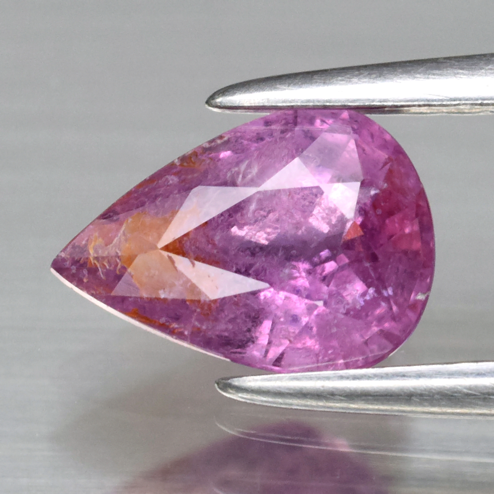 Genuine 100% Natural Pink Sapphire .93ct 7.5 x 5.3mm Pear I1 Clarity