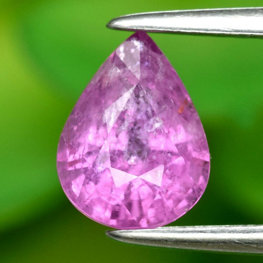 Genuine 100% Natural Pink Sapphire 1.25ct 7.4 x 5.6mm Pear I1 Clarity
