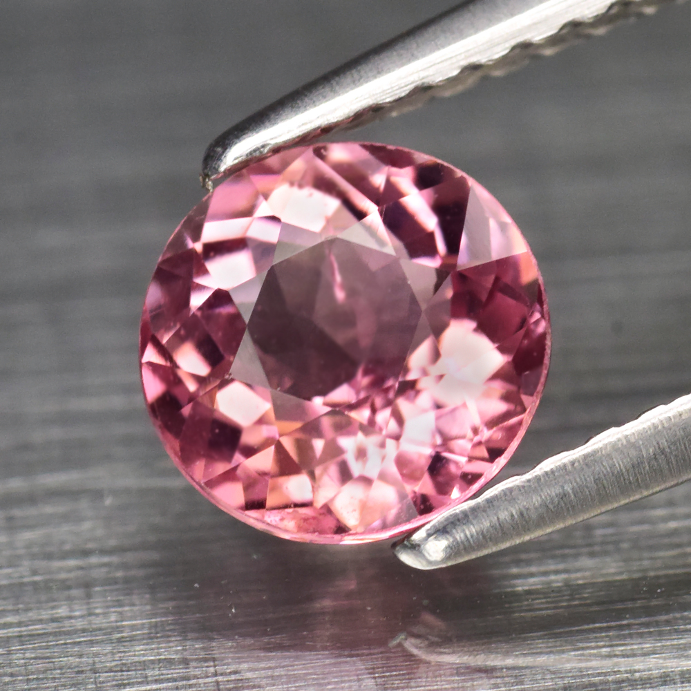 Genuine 100% Natural Pink Tourmaline .99ct 6.3 x 6.3mm Round Cut VS Clarity