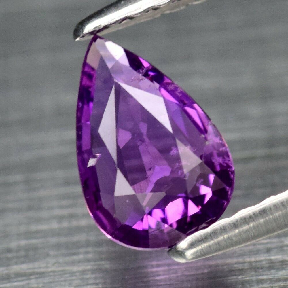Genuine 100% Natural Purple Sapphire .57ct 7.5 x 5.0mm Pear SI1 Clarity