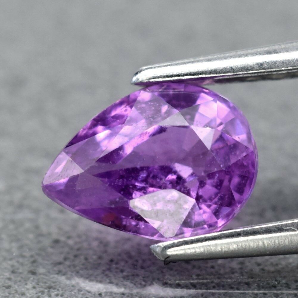 Genuine 100% Natural Purple Sapphire 0.85ct 6.5 x 4.8mm Pear SI1 Clarity
