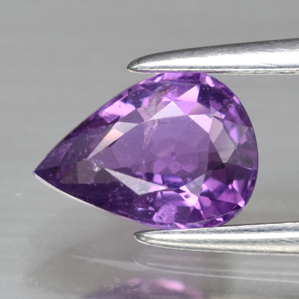 Genuine 100% Natural Purple Sapphire .88ct 7.2 x 5.2mm Pear SI1 Clarity