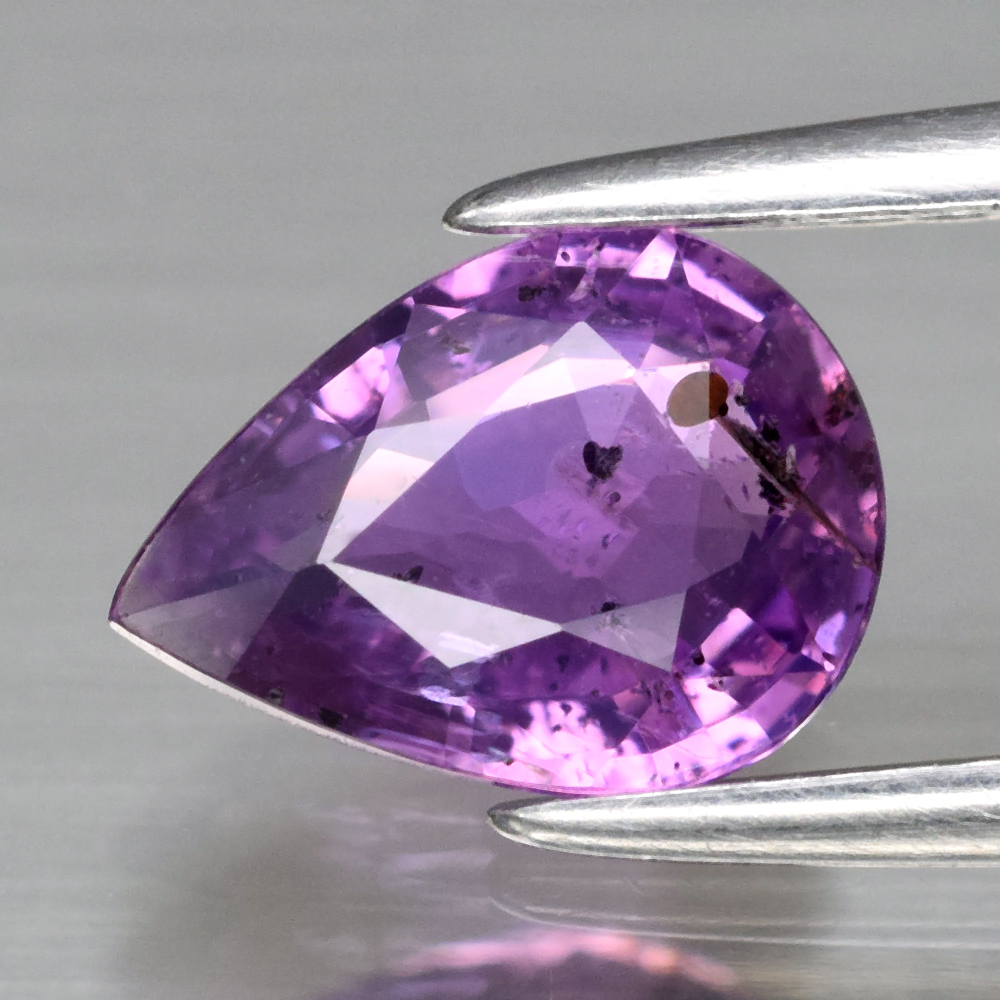 Genuine 100% Natural Purple Sapphire 1.01ct 7.8 x 5.7m Pear SI1 Clarity