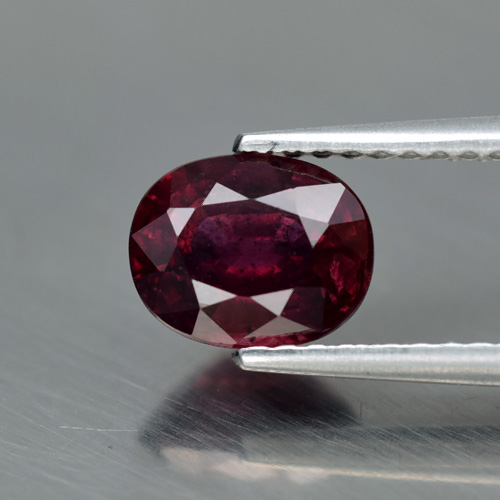 Genuine Red & Purple Sapphire 1.39ct 7.0 x 5.5mm SI1 Clarity