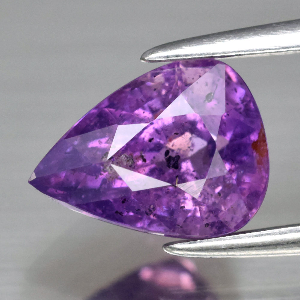 Genuine 100% Natural Purple Sapphire 1.93ct 8.2 x 6.0mm Pear SI2 Clarity