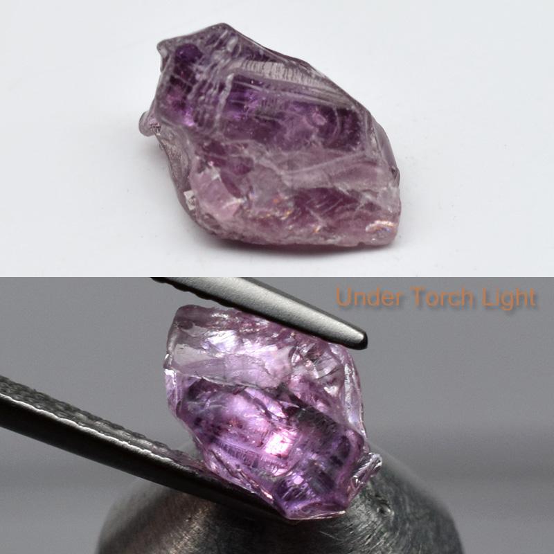 Genuine 100% Natural Purple Sapphire Rough 2.33ct 8.8x6.2x4.6mm Madagascar