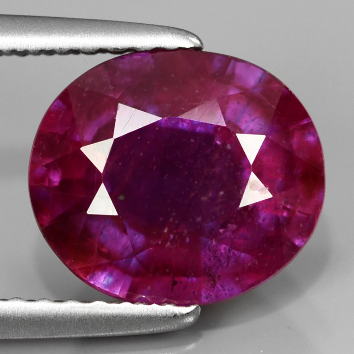 Genuine Purple Sapphire 3.29ct 9.3x8.0x4.9mm SI2 Madagascar