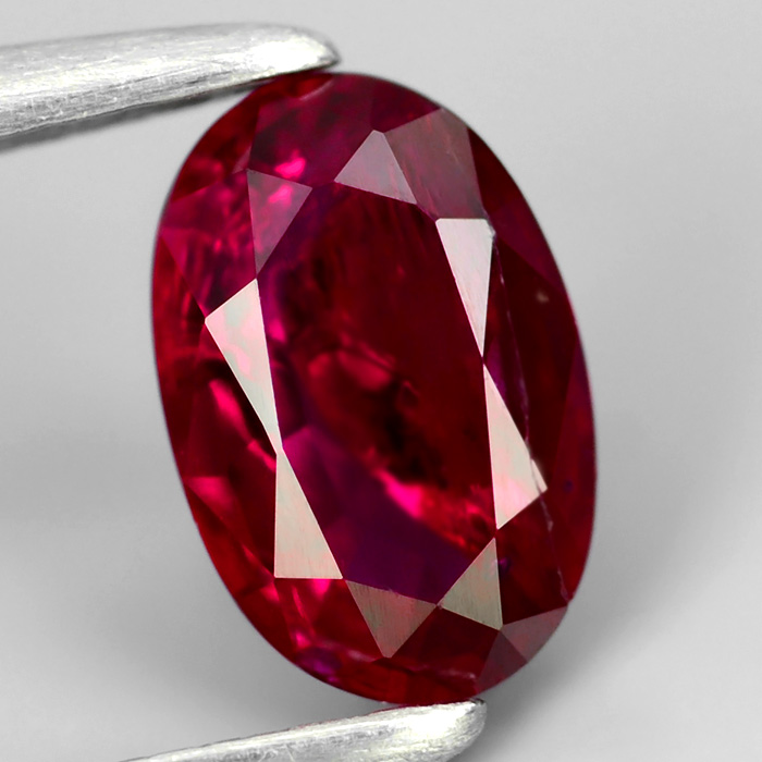 Genuine 100% Natural Ruby .54ct 6.04 x 3.96mm Oval SI2 Clarity (Certified)