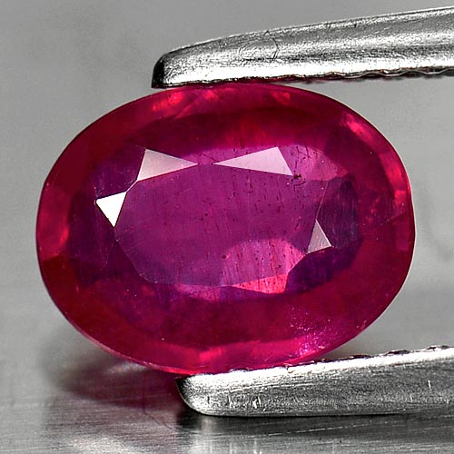 Genuine Ruby 1.68ct 8.2 x 6.2mm Oval VS1 Clarity