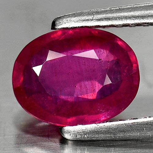 Genuine Ruby 1.68ct 8.2 x 6.2mm Oval VS1 Clarity