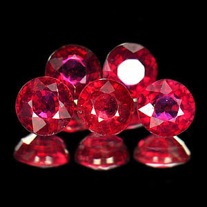 Genuine Rubies .42ct 4.4 x 4.4mm Round VSI Clarity