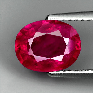 Genuine Ruby 2.19ct 9.0 x 7.0mm Oval SI2 Clarity