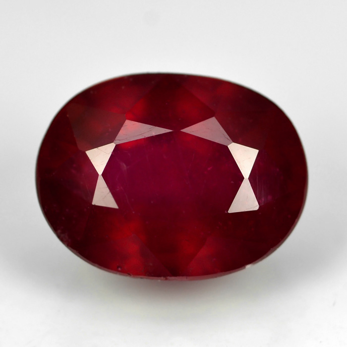 Genuine Ruby 2.22ct 7.98 x 6.11mm Oval I1 Clarity (Certified)