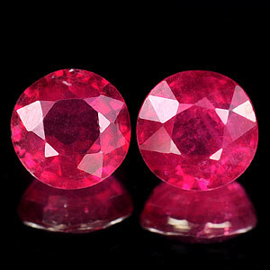 Genuine Rubies 1.20ct 6.0 - 7.0mm Lot Round SI Clarity