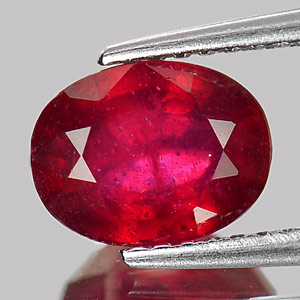 Genuine Ruby 2.45ct 8.4 x 6.5mm Oval SI Clarity