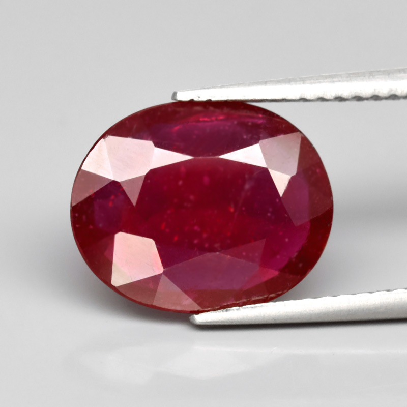 Genuine RUBY 3.73ct 12.0 x 9.8mm Oval SI2 Clarity
