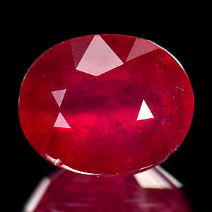 Genuine Ruby 4.07ct 9.8 x 8.0mm Oval VS1 Clarity