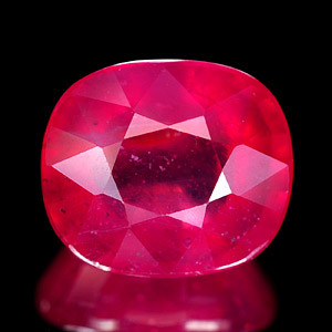 Genuine RUBY 6.52ct 11.2 x 9.7 x 6.3mm Cushion