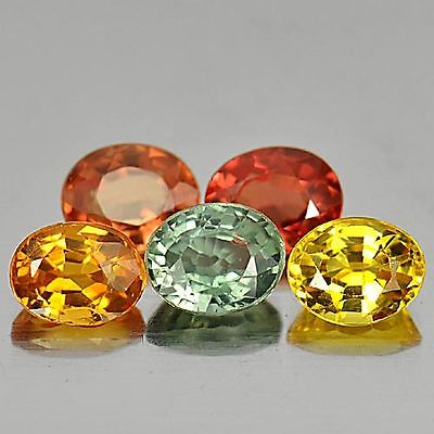 Genuine (5) Sapphires 1.82ct 4.6x3.6mm VS1 Tanzania
