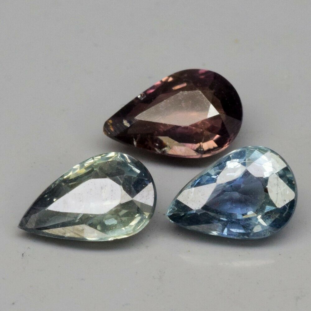 Genuine 100% Natural Sapphires 1.62cts 6.0 x 4.0mm Pears SI1 Clarity 3 Piece Lot