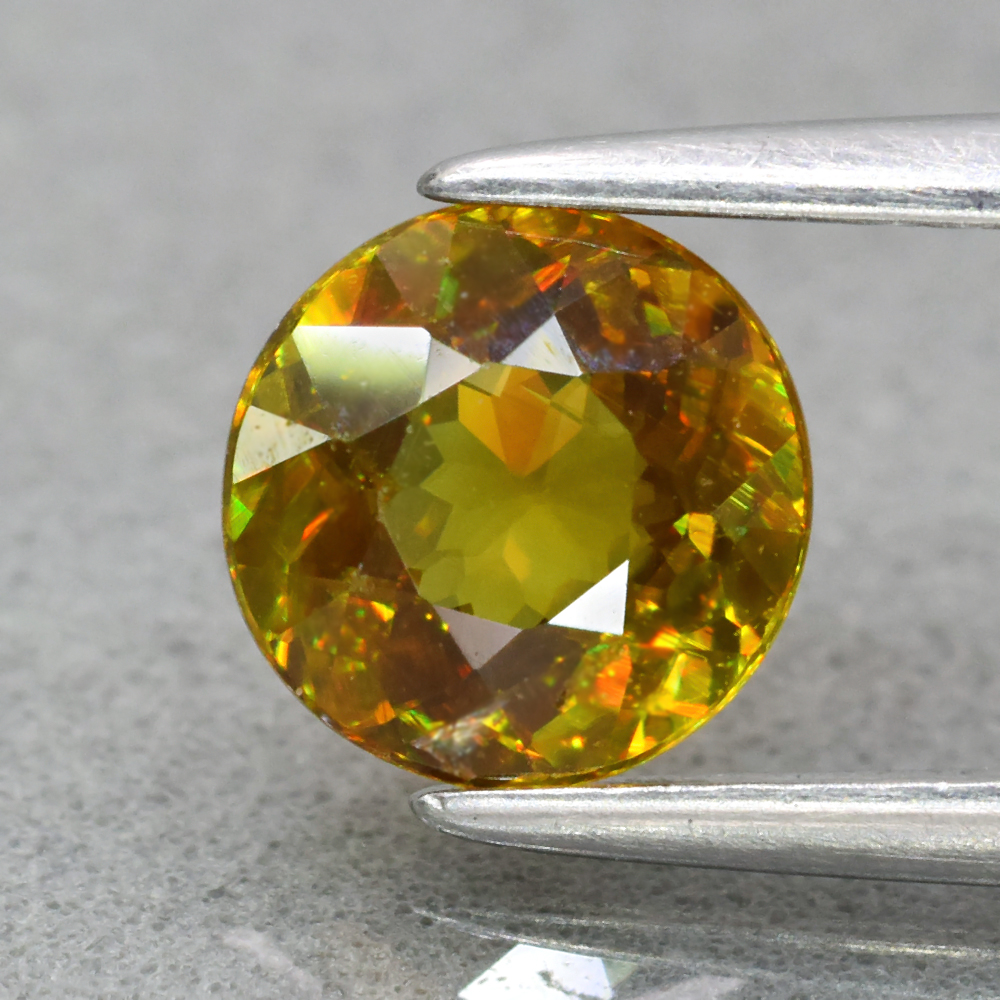 Genuine 100% Natural Sphene .85ct 6.0 x 6.0mm Round Cut SI1 Clarity 