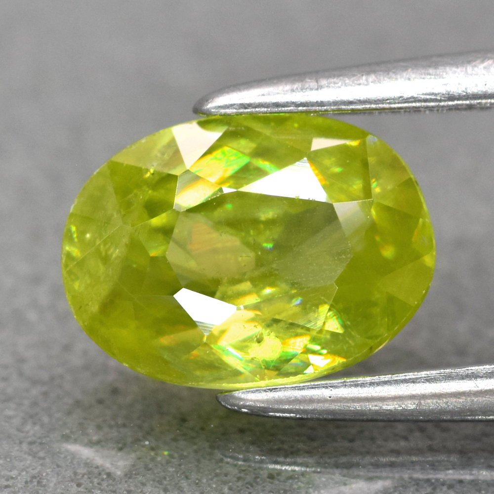 Genuine 100% Natural Sphene 0.89ct 7.0 x 5.2mm Oval VS Clarity