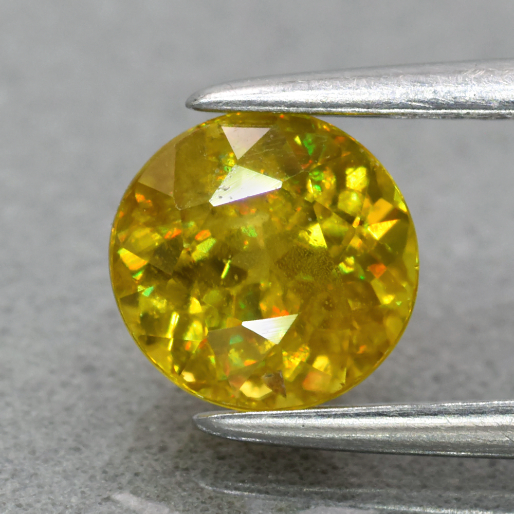 Genuine 100% Natural Sphene 1.05ct 6.0 x 6.0mm Round Cut SI1 Clarity