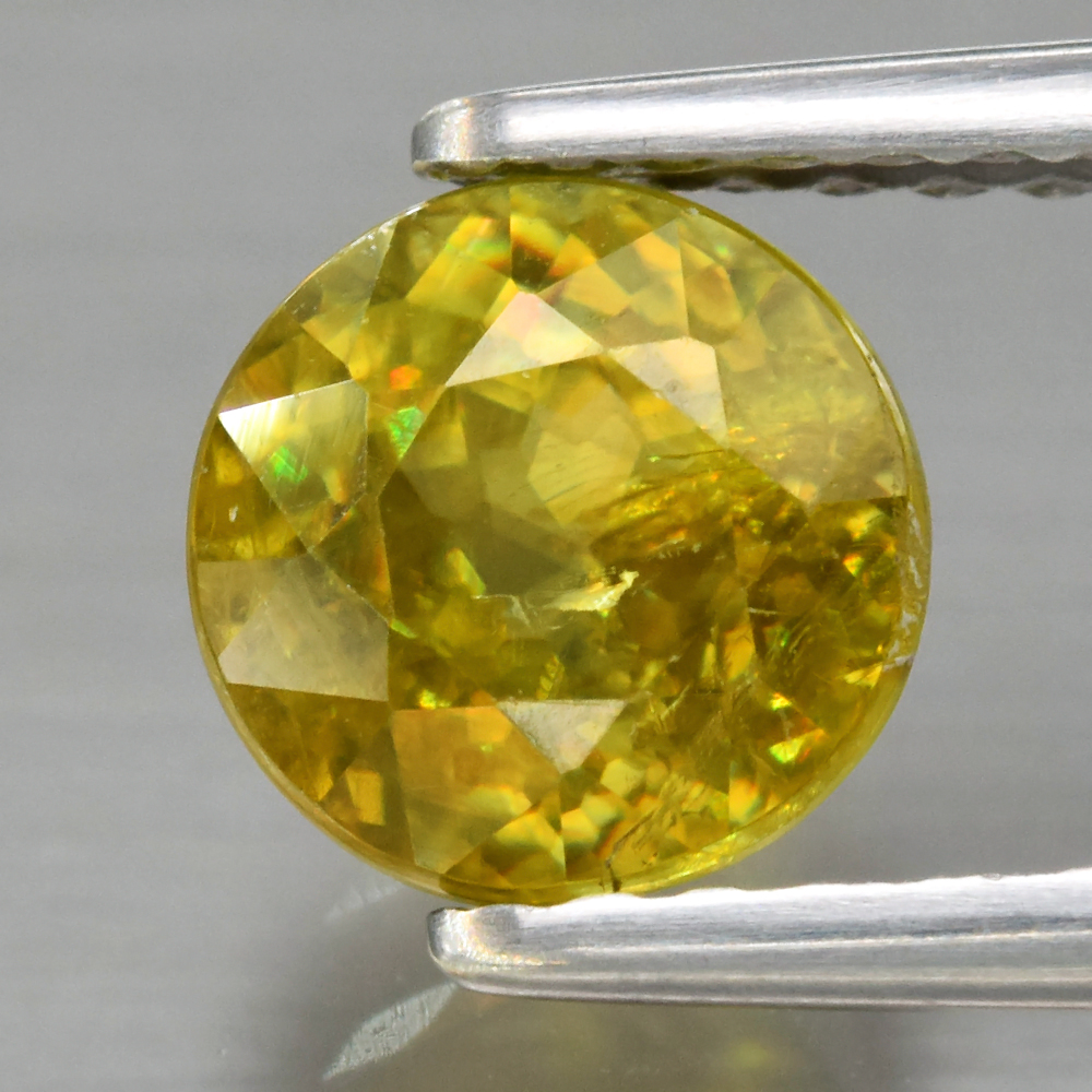 Genuine 100% Natural Sphene 1.21ct 6.0 x 6.0mm Round Cut SI1 Clarity